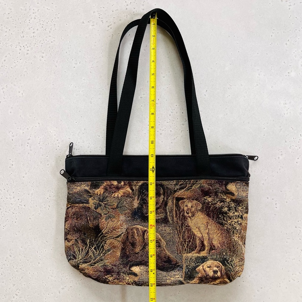 Small Cute Tapestry Dog Lab Labrador Shoulder Bag Purse - Picture 5 of 7